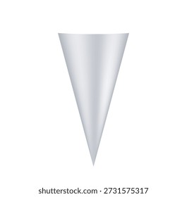 Ice cream cone packaging. Vector 3d realistic Mockup for your design. Empty template isolated on white background.