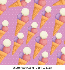ice cream cone pattern background