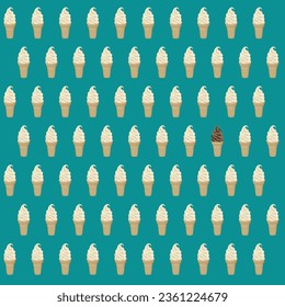 Ice Cream Cone Pattern Background