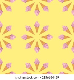Ice cream Cone pattern flavors.