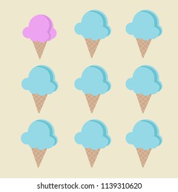 Ice Cream cone pattern vector