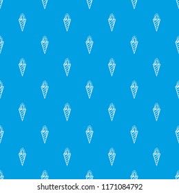 Ice cream cone pattern vector seamless blue repeat for any use