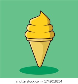 ice cream cone pineapple flavor