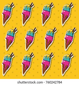 Ice cream cone pop art