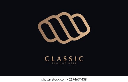 Ice cream or cone round shape dessert vector logo template