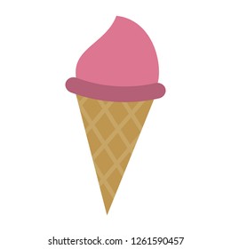 Ice cream cone with scoop