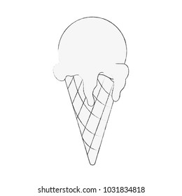 ice cream cone with scoop icon image