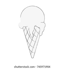 ice cream cone with scoop icon image