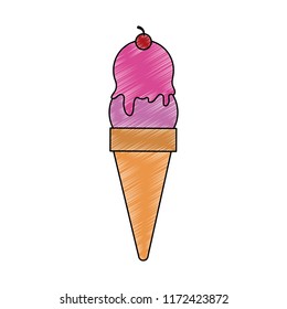 Ice cream cone scribble