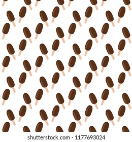 Ice cream cone seamless pattern dessert background vector. Ice cream frozen sweet illustration background. Summer candy wallpaper.