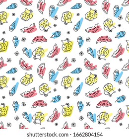 El cono de helado es transparente. ilustración de linea linda.