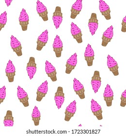 Diseño de patrones sin fisuras de crema de hielo para la fabricación de tela 
