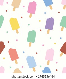Ice cream cone seamless pattern 