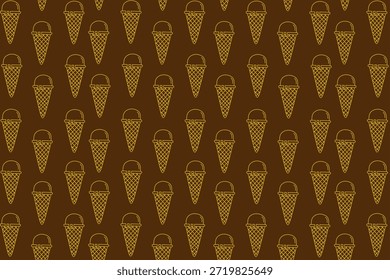 Patrón de Vector inconsútil del cono de helado para el diseño del Producto