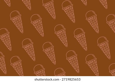 Patrón de Vector inconsútil del cono de helado para el diseño del Producto
