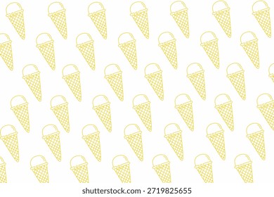 Patrón de Vector inconsútil del cono de helado para el diseño del Producto