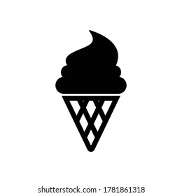 ice cream cone sign vector illustration