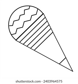 ice cream cone simple icon vector