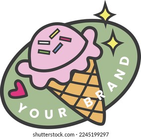 Ice cream cone with sprinkles