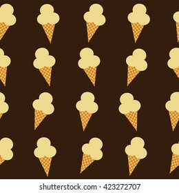 ice cream cone theme vector art illustration
