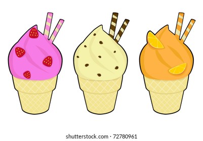 ice cream cone vector