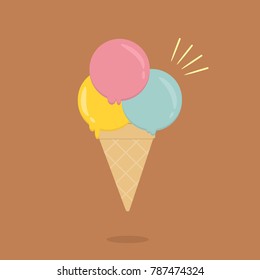 ice cream cone vector