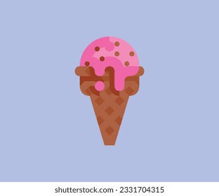 ice cream cone vector art, icon design
