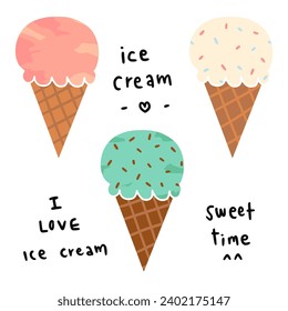 ice cream cone vector clipart 