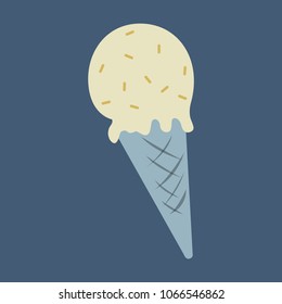 Ice cream cone vector icon isolated on background. Trendy sweet symbol. Logo illustration.