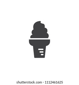 Ice cream cone vector icon. filled flat sign for mobile concept and web design. Sweet dessert simple solid icon. Symbol, logo illustration. Pixel perfect vector graphics