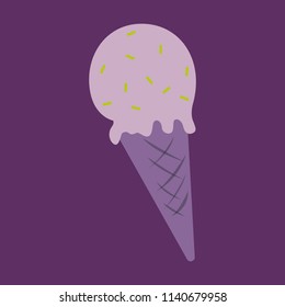 Ice cream cone vector icon isolated on background. Trendy sweet symbol. Logo illustration.