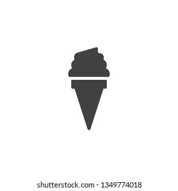 Ice cream cone vector icon. filled flat sign for mobile concept and web design. glyph icon. Sweet dessert snack symbol, logo illustration. Pixel perfect vector graphics