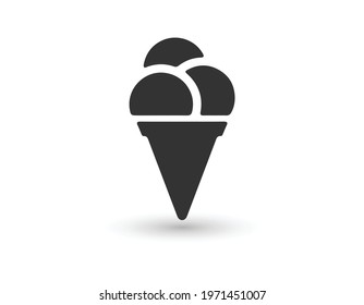 Ice cream cone vector icon isolated on background. Trendy sweet symbol. Logo illustration