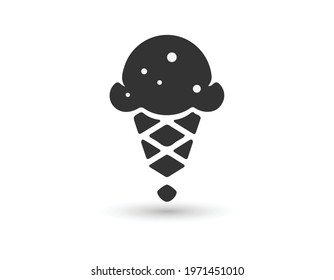 Ice cream cone vector icon isolated on background. Trendy sweet symbol. Logo illustration