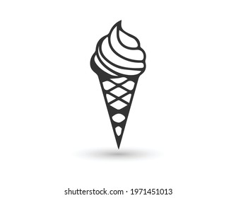 Ice cream cone vector icon isolated on background. Trendy sweet symbol. Logo illustration