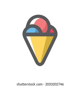 Eiscreme-Kone-Vektorsymbol - Cartografik