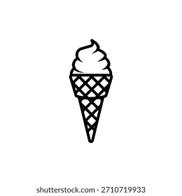 Ice cream cone vector icon isolated on background. Trendy sweet symbol. Logo illustration