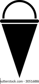 Ice cream cone vector icon isolated simple