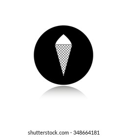 Ice cream cone - vector icon