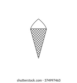 Ice cream cone  - vector icon