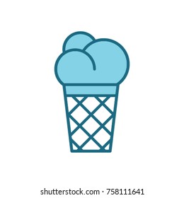 Ice cream cone vector icon