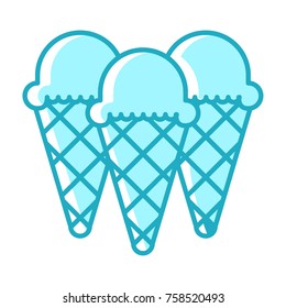 Ice cream cone vector icon