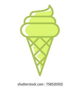 Ice cream cone vector icon