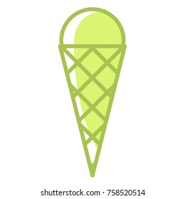 Ice cream cone vector icon