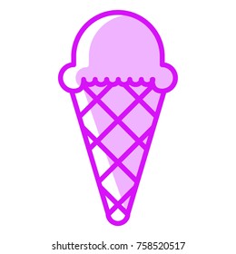 Ice cream cone vector icon