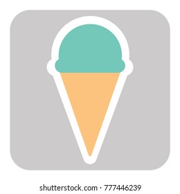 Ice cream cone vector icon isolated on background. Trendy sweet symbol. Logo