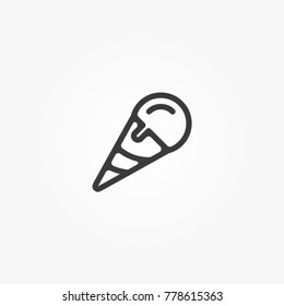 Ice Cream Cone Vector Icon Isolated On Background. Trendy Sweet Symbol. Logo Illustration