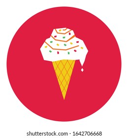 Ice cream cone vector illustration