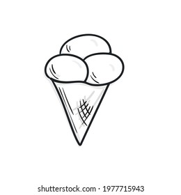 ice cream cone vector illustration