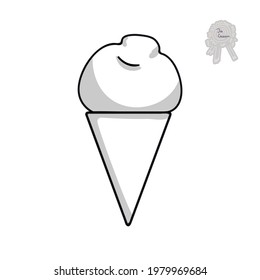 ice cream cone vector illustration